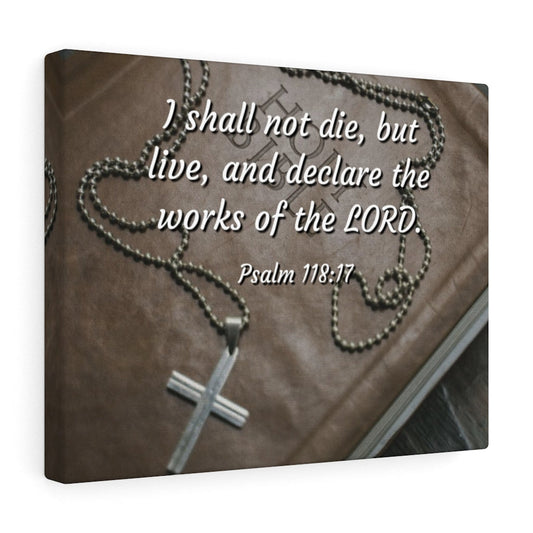 Works of Lord Psalm 118:17 Bible Verse Canvas Christian Wall Art Ready to Hang Unframed-Express Your Love Gifts
