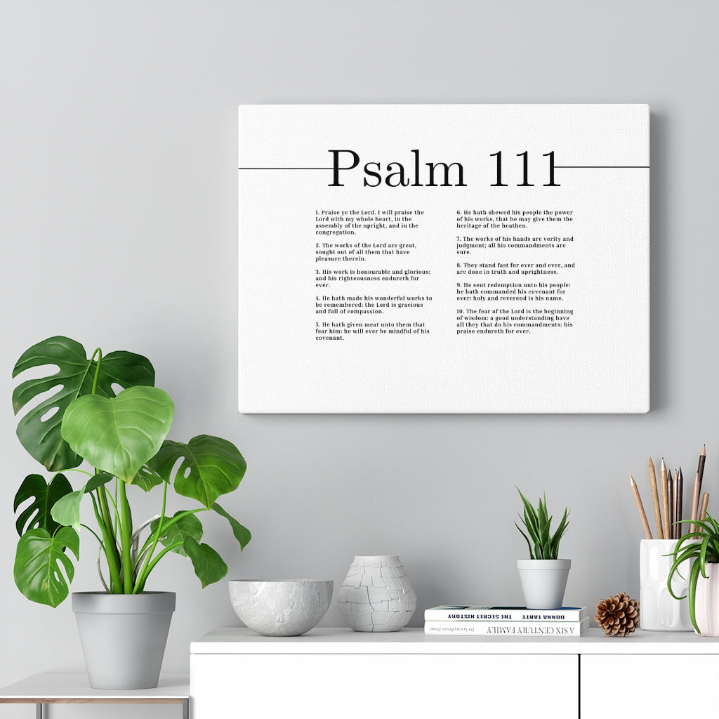 Works Of The Lord Psalm 111 Bible Verse Canvas Christian Wall Art Ready to Hang Unframed-Express Your Love Gifts