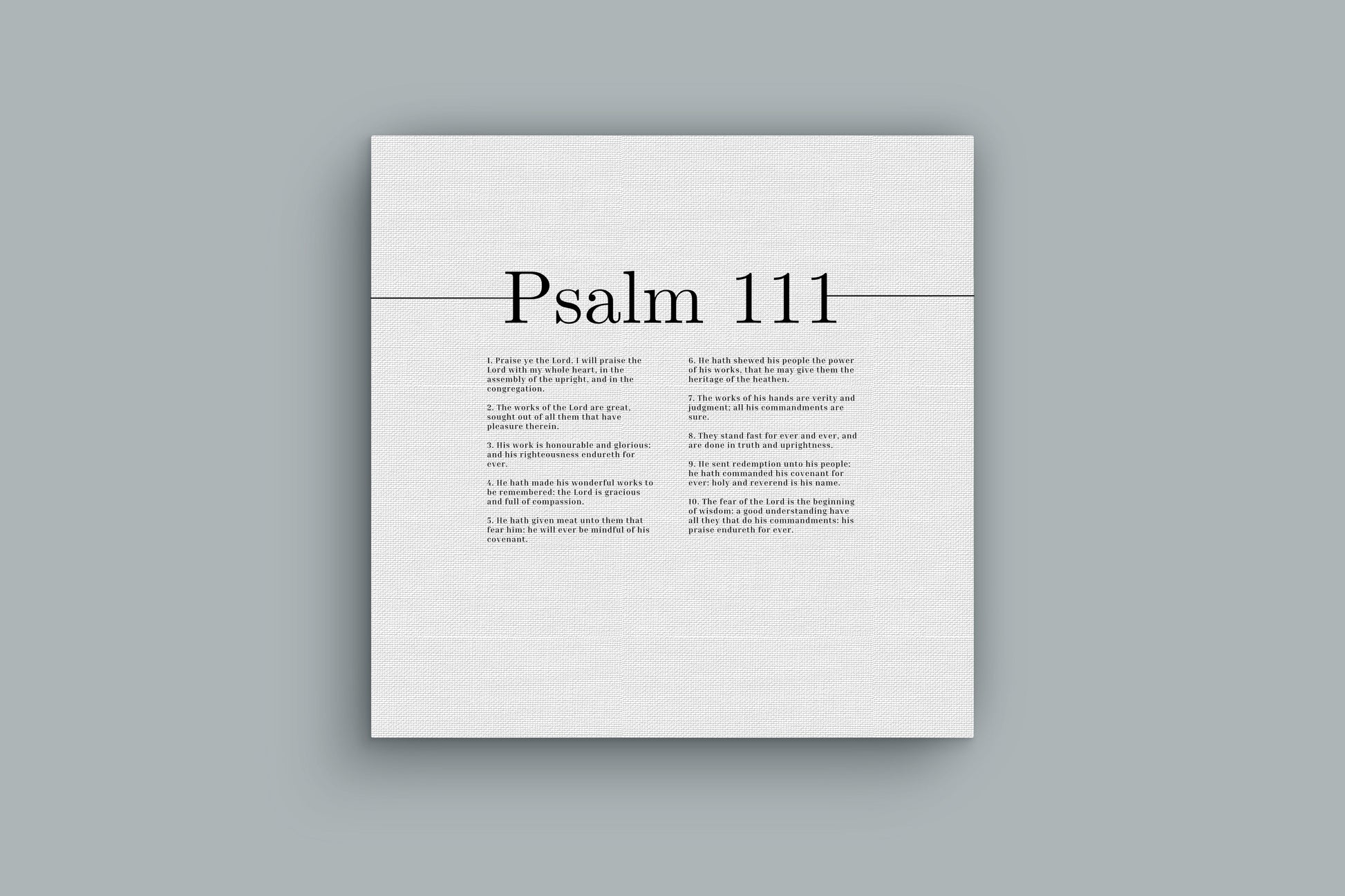 Works Of The Lord Psalm 111 Bible Verse Canvas Christian Wall Art Ready to Hang Unframed-Express Your Love Gifts