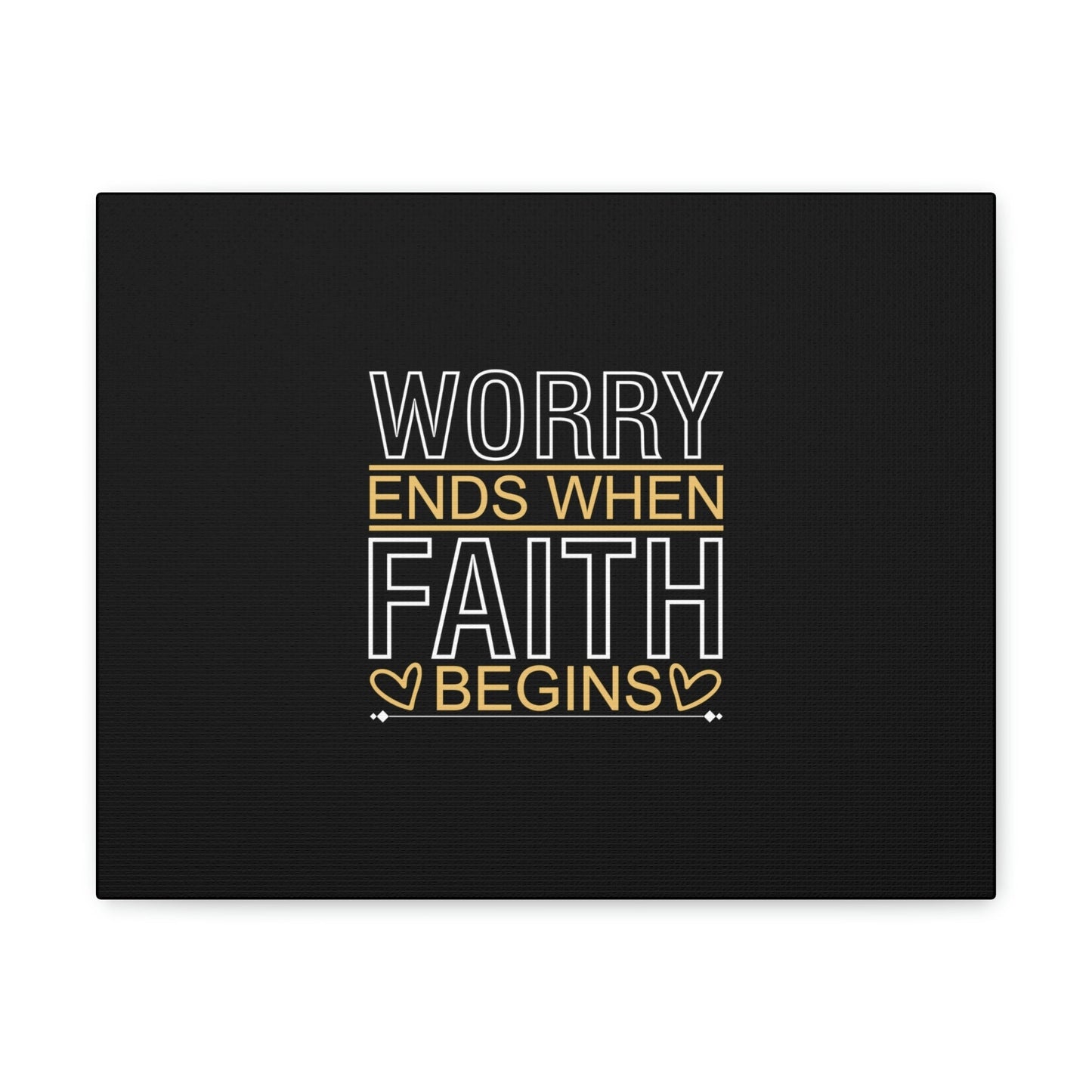 Worry Ends When Faith Begins 1 Peter 5:7 Christian Wall Art Bible Verse Print Ready to Hang Unframed-Express Your Love Gifts