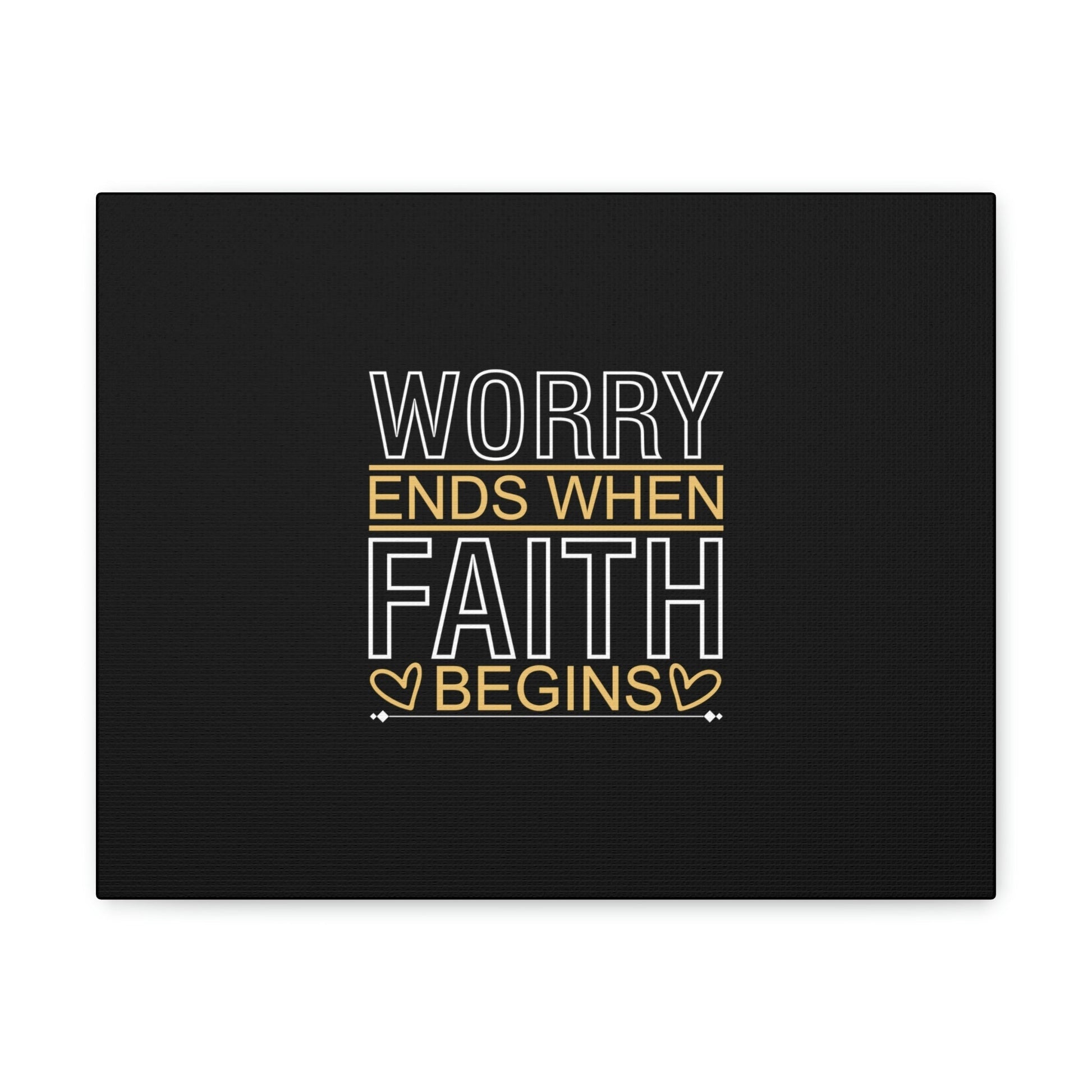 Worry Ends When Faith Begins 1 Peter 5:7 Christian Wall Art Bible Verse Print Ready to Hang Unframed-Express Your Love Gifts