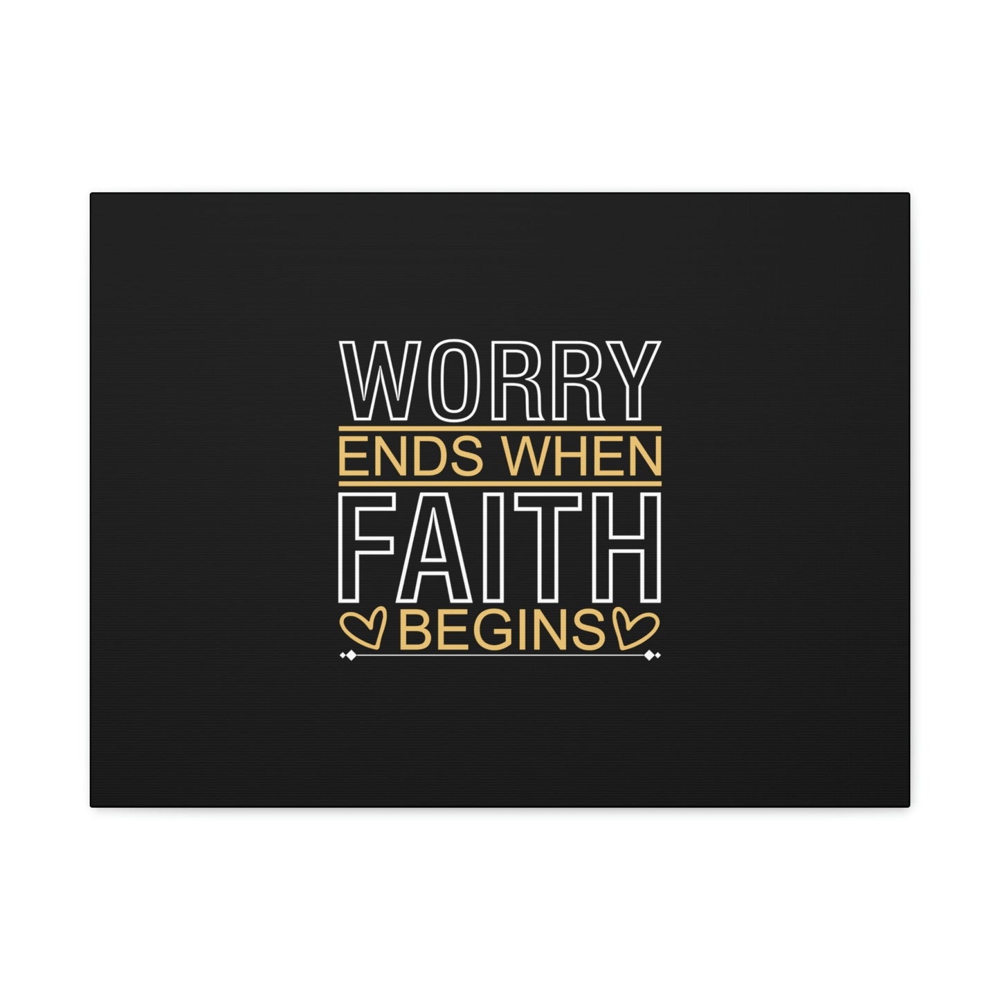 Worry Ends When Faith Begins 1 Peter 5:7 Christian Wall Art Bible Verse Print Ready to Hang Unframed-Express Your Love Gifts