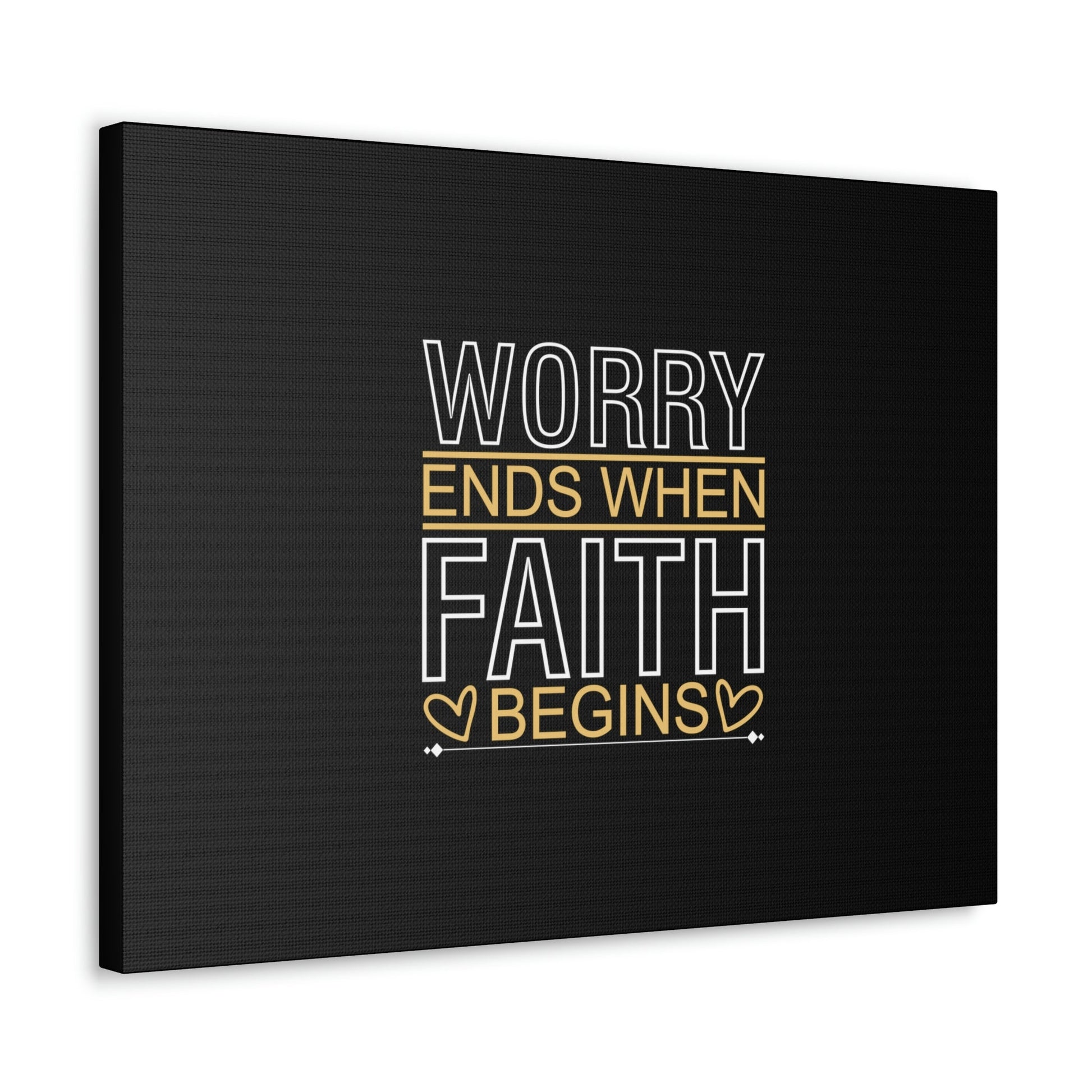 Worry Ends When Faith Begins 1 Peter 5:7 Christian Wall Art Bible Verse Print Ready to Hang Unframed-Express Your Love Gifts