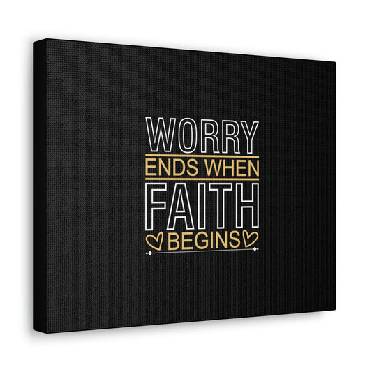 Worry Ends When Faith Begins 1 Peter 5:7 Christian Wall Art Bible Verse Print Ready to Hang Unframed-Express Your Love Gifts