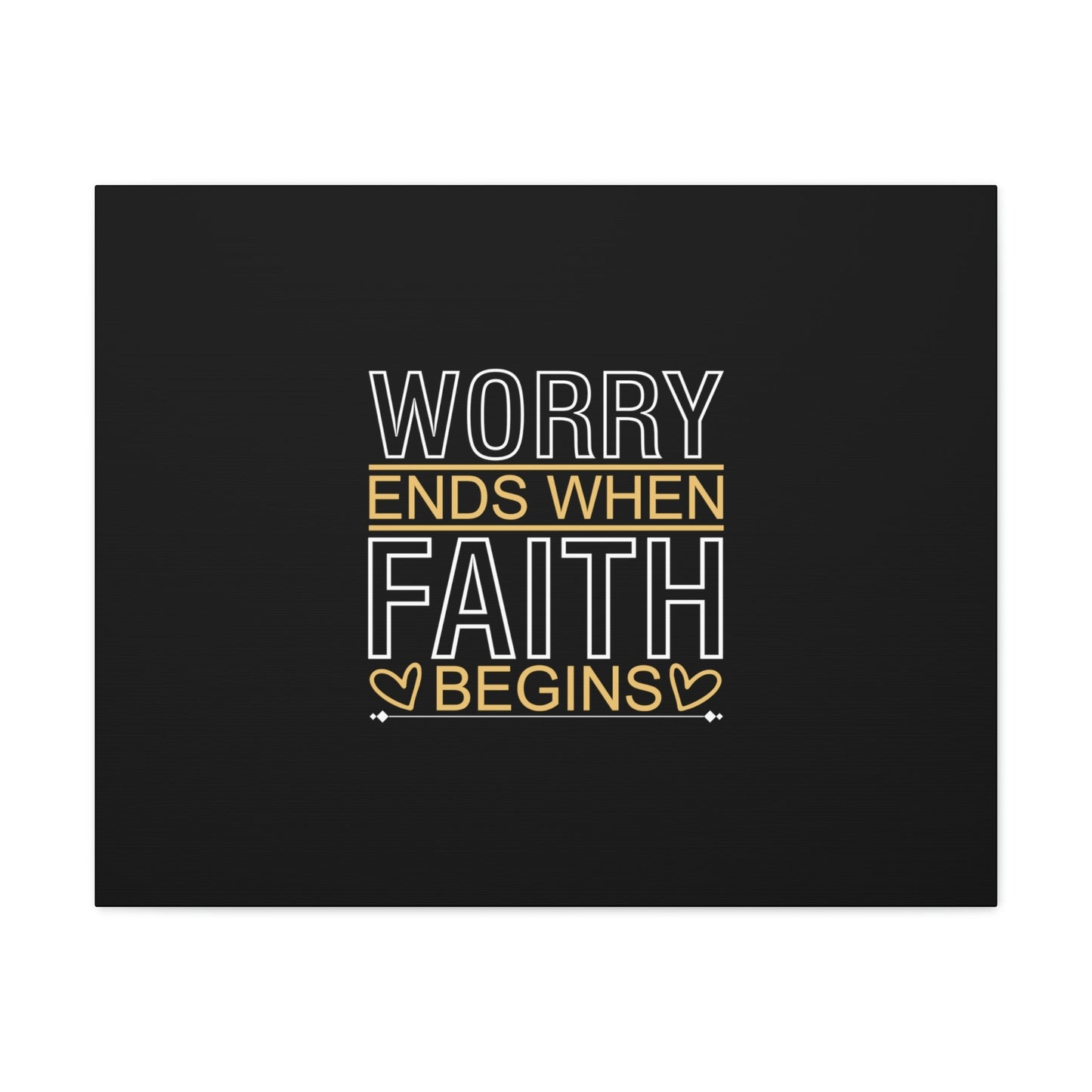 Worry Ends When Faith Begins 1 Peter 5:7 Christian Wall Art Bible Verse Print Ready to Hang Unframed-Express Your Love Gifts