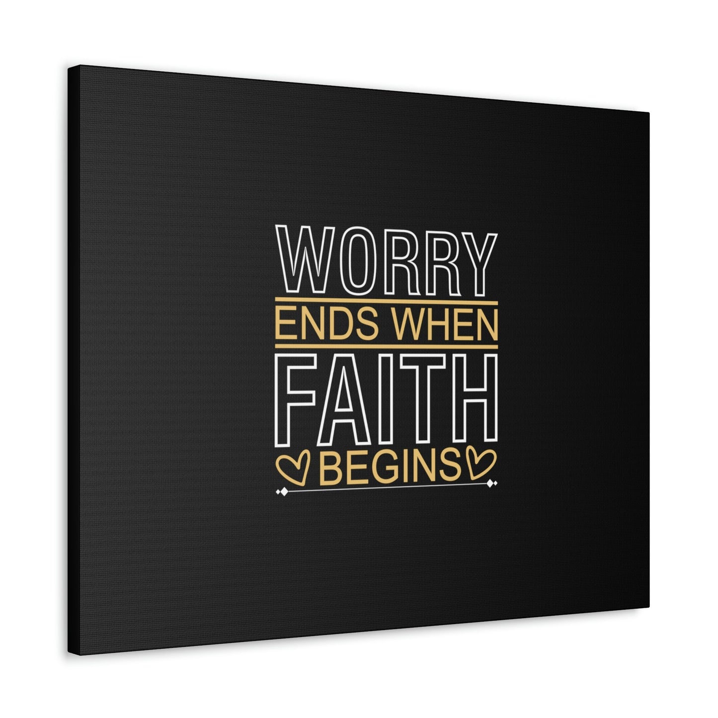 Worry Ends When Faith Begins 1 Peter 5:7 Christian Wall Art Bible Verse Print Ready to Hang Unframed-Express Your Love Gifts