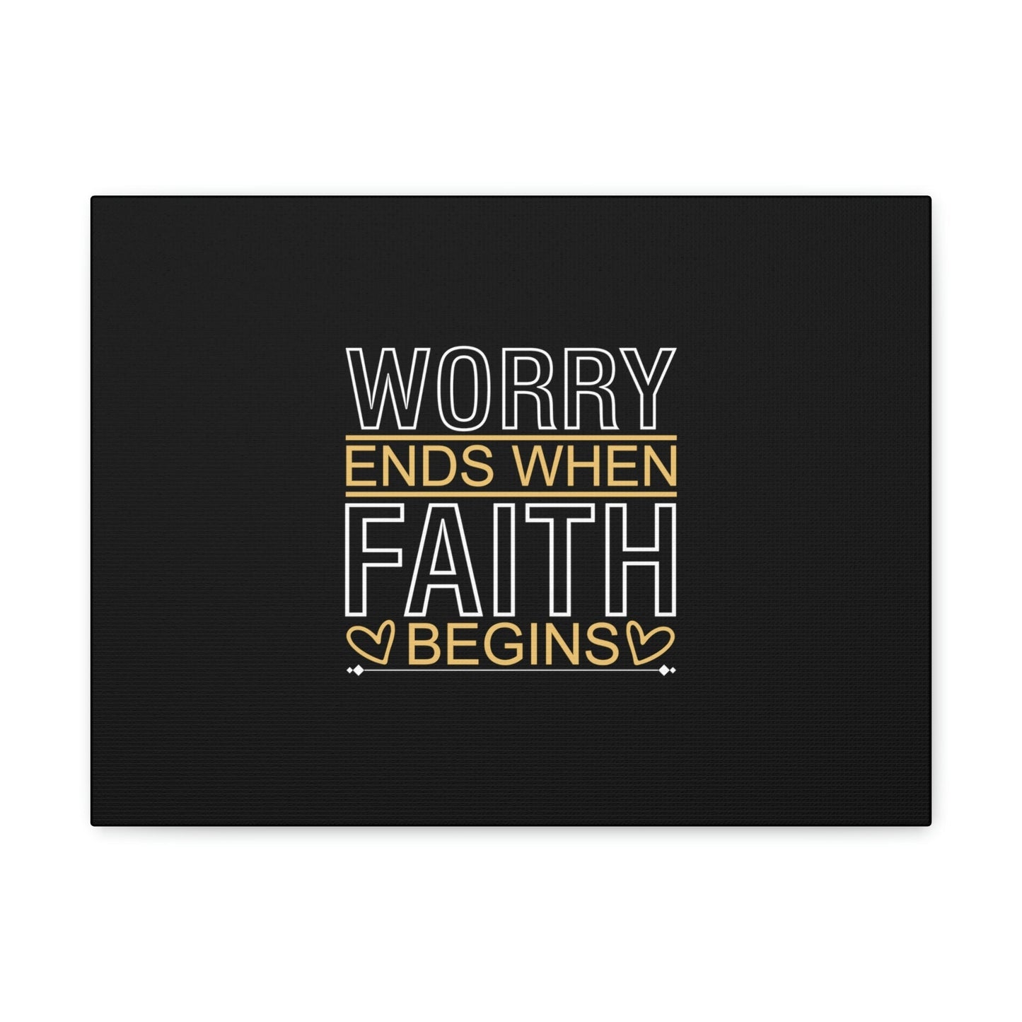 Worry Ends When Faith Begins 1 Peter 5:7 Christian Wall Art Bible Verse Print Ready to Hang Unframed-Express Your Love Gifts