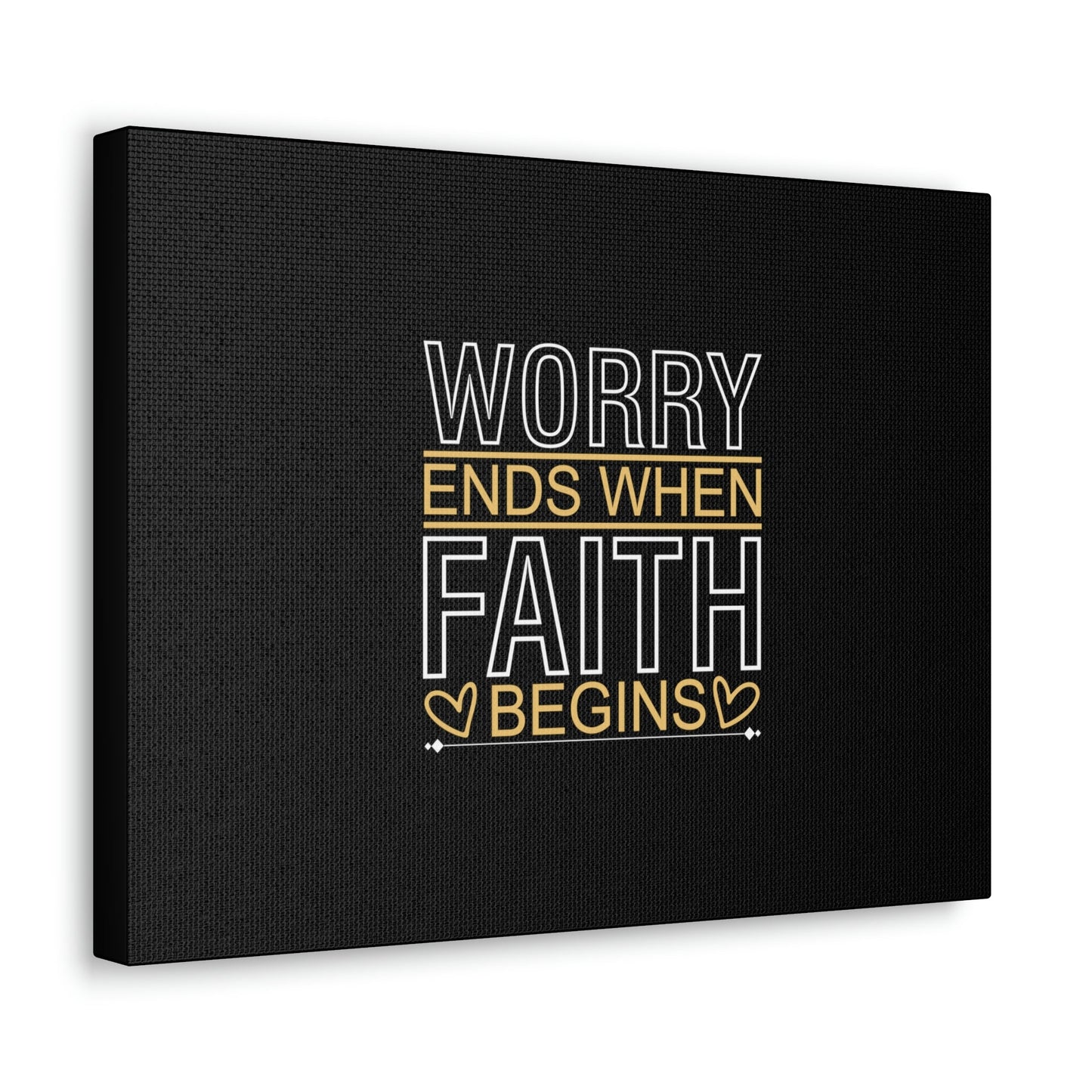 Worry Ends When Faith Begins 1 Peter 5:7 Christian Wall Art Bible Verse Print Ready to Hang Unframed-Express Your Love Gifts