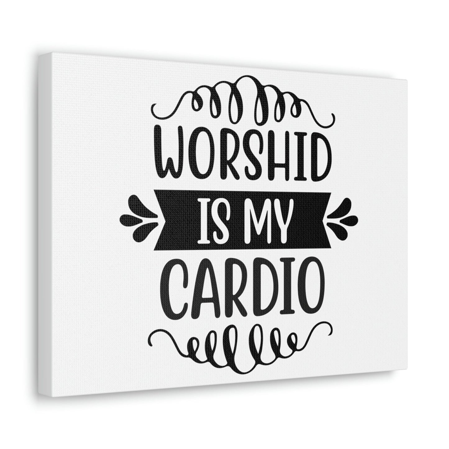 Scripture Walls Worship Is My Cardio Exodus 23:25 Christian Wall Art Print Ready to Hang Unframed-Express Your Love Gifts