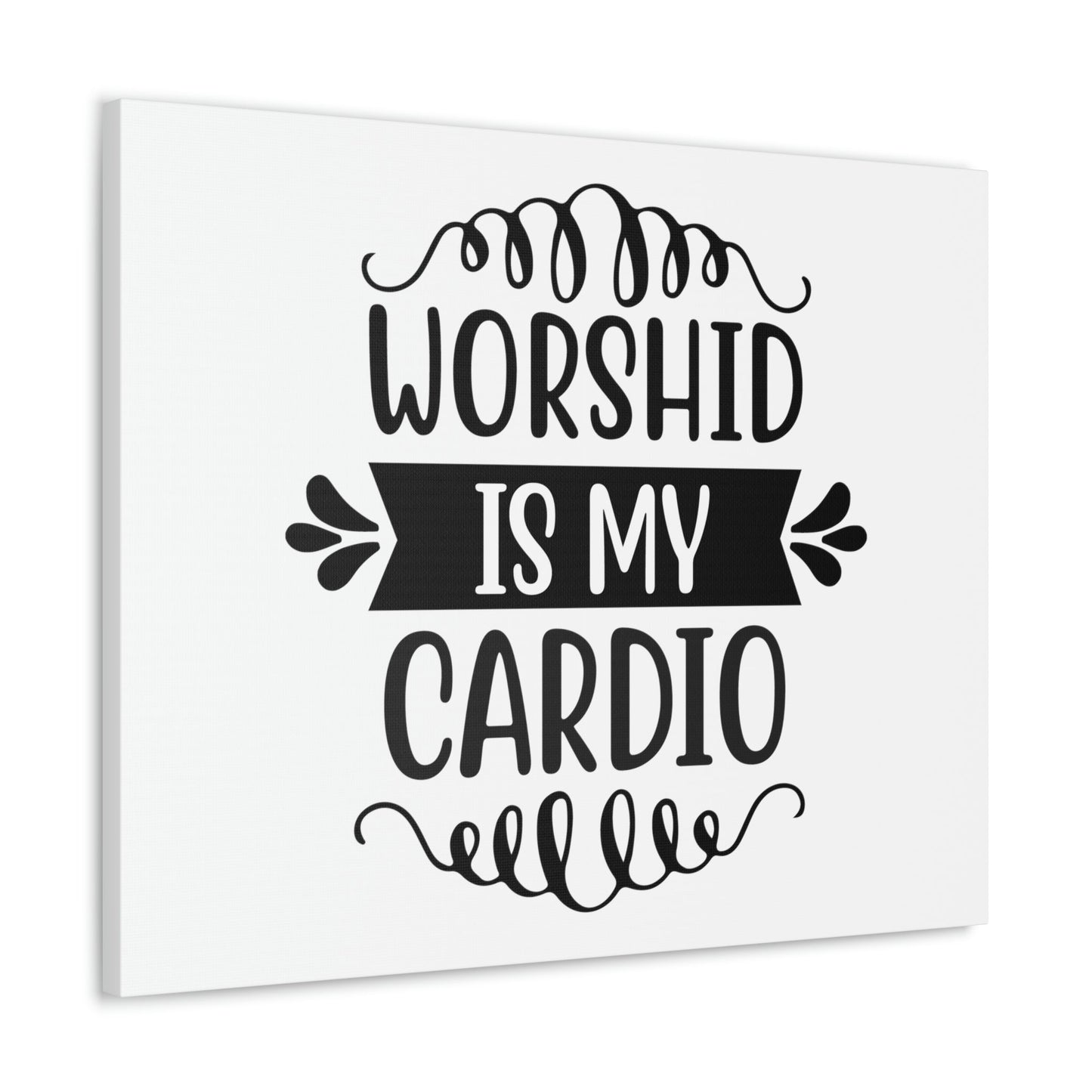 Scripture Walls Worship Is My Cardio Exodus 23:25 Christian Wall Art Print Ready to Hang Unframed-Express Your Love Gifts