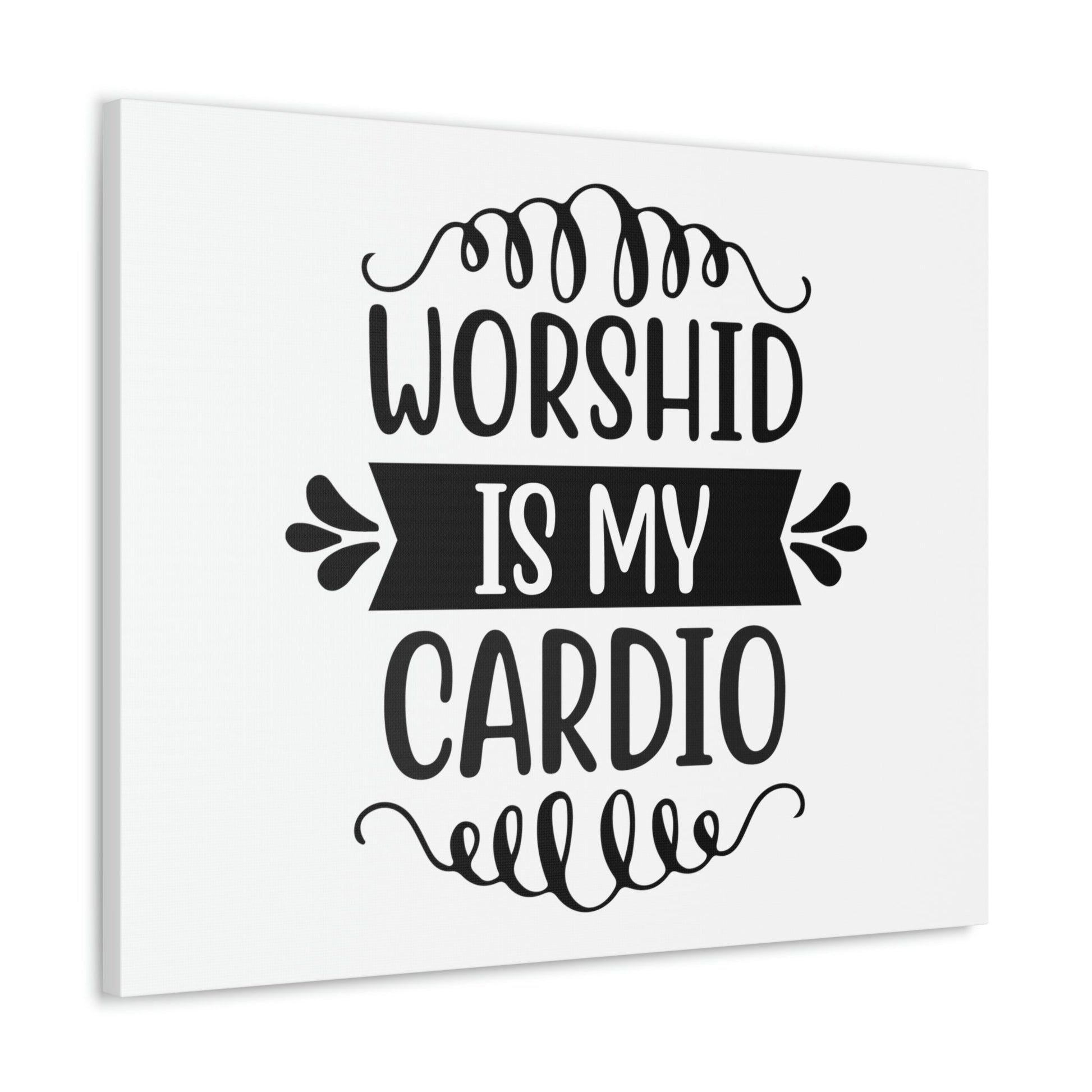 Scripture Walls Worship Is My Cardio Exodus 23:25 Christian Wall Art Print Ready to Hang Unframed-Express Your Love Gifts