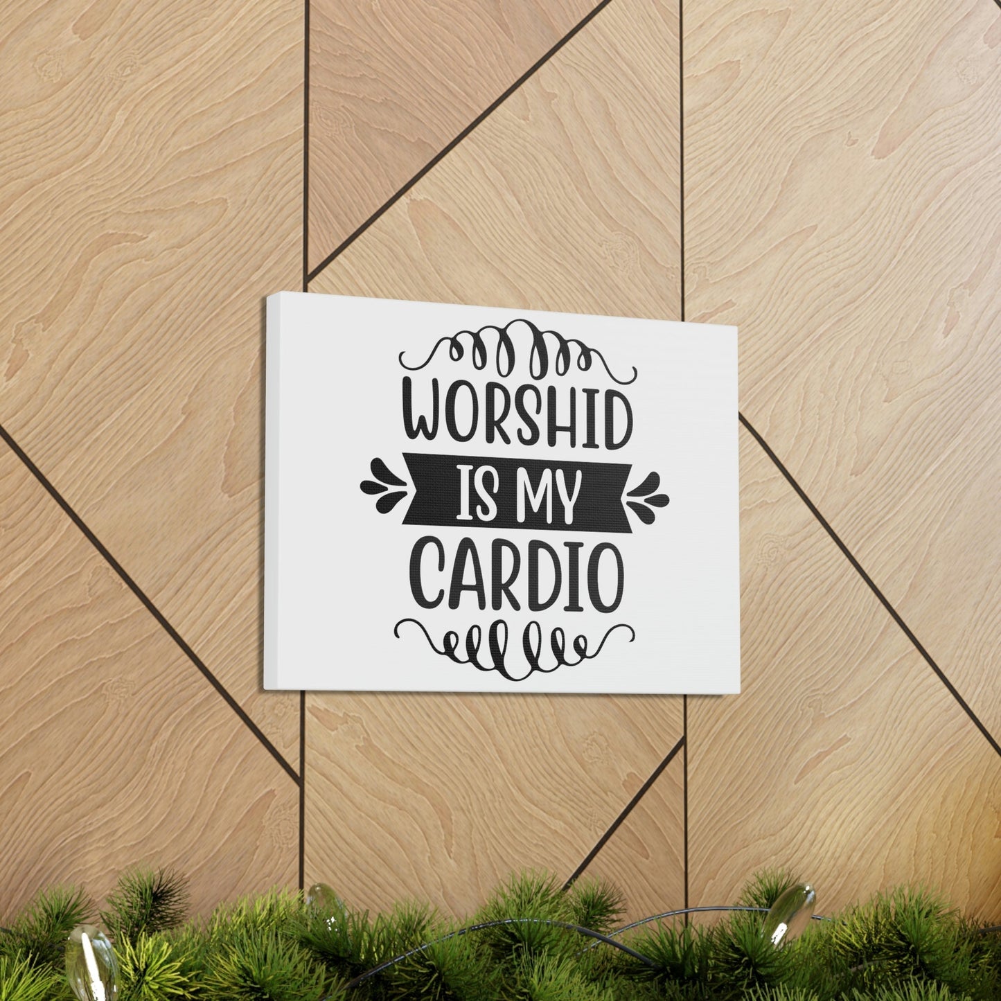 Scripture Walls Worship Is My Cardio Exodus 23:25 Christian Wall Art Print Ready to Hang Unframed-Express Your Love Gifts
