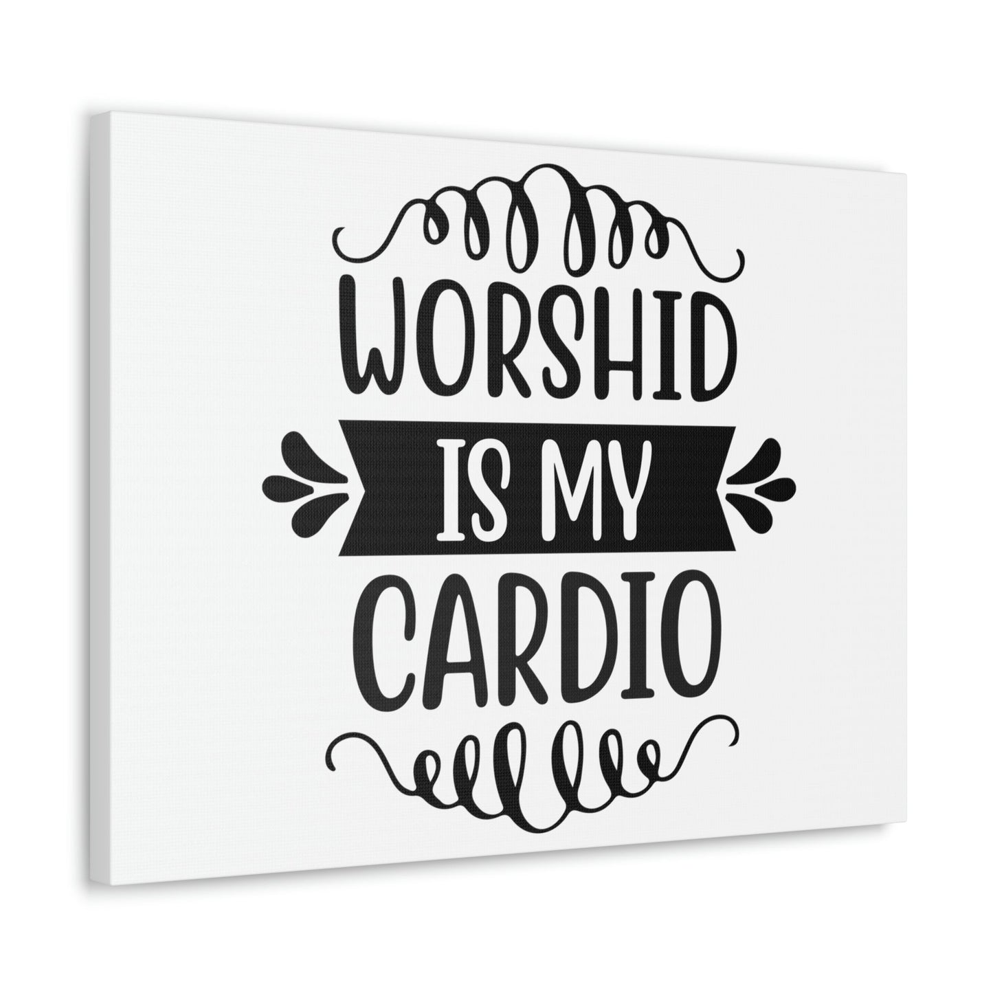 Scripture Walls Worship Is My Cardio Exodus 23:25 Christian Wall Art Print Ready to Hang Unframed-Express Your Love Gifts