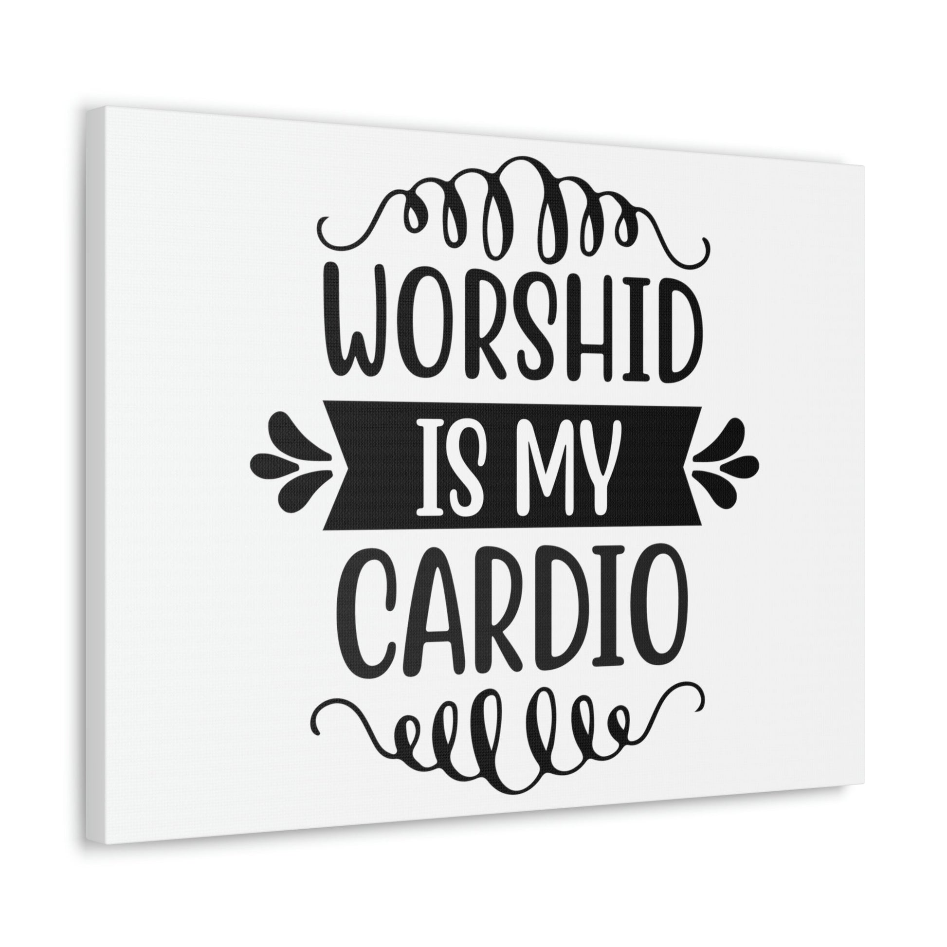 Scripture Walls Worship Is My Cardio Exodus 23:25 Christian Wall Art Print Ready to Hang Unframed-Express Your Love Gifts