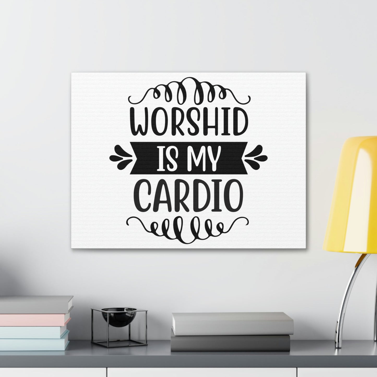 Scripture Walls Worship Is My Cardio Exodus 23:25 Christian Wall Art Print Ready to Hang Unframed-Express Your Love Gifts