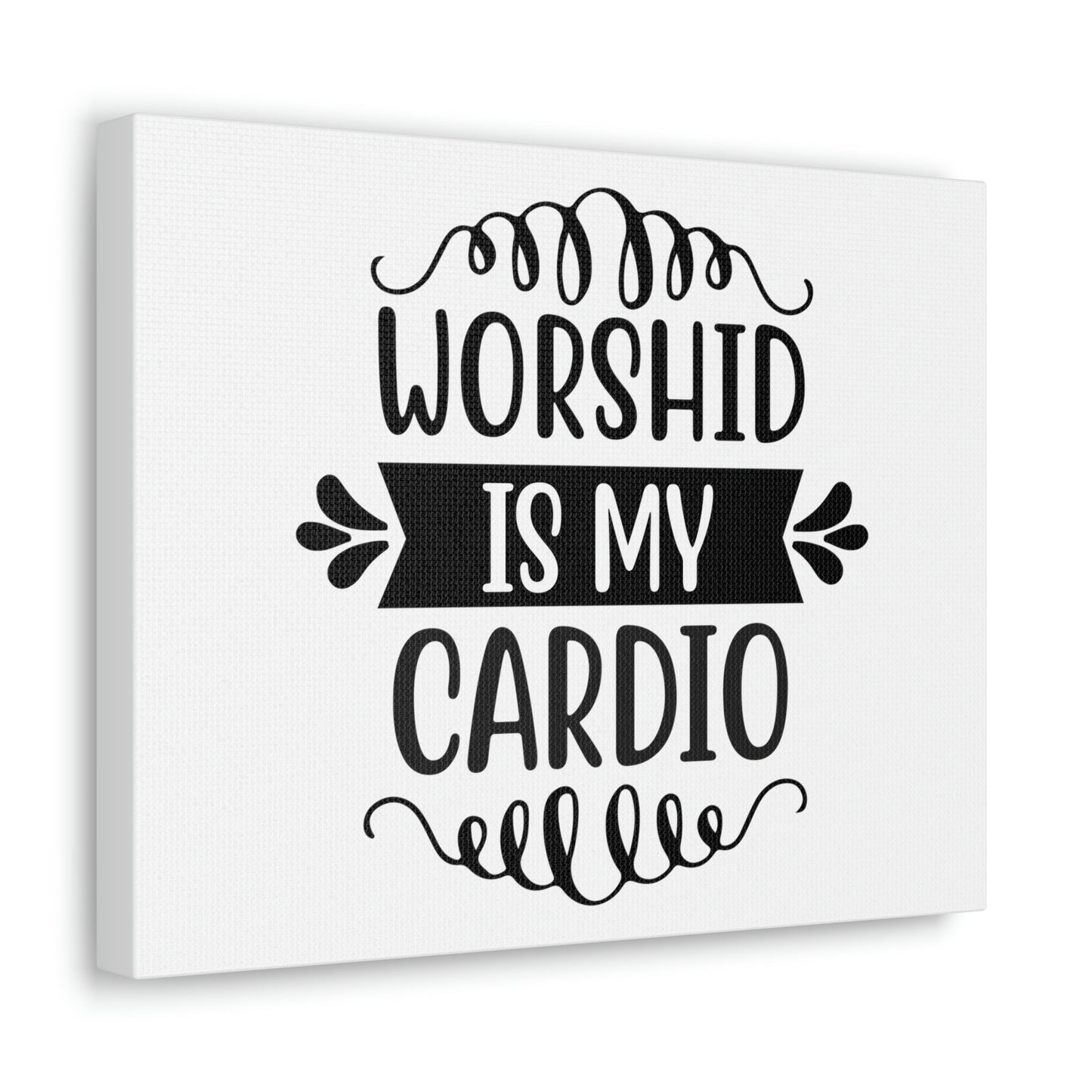 Scripture Walls Worship Is My Cardio Exodus 23:25 Christian Wall Art Print Ready to Hang Unframed-Express Your Love Gifts