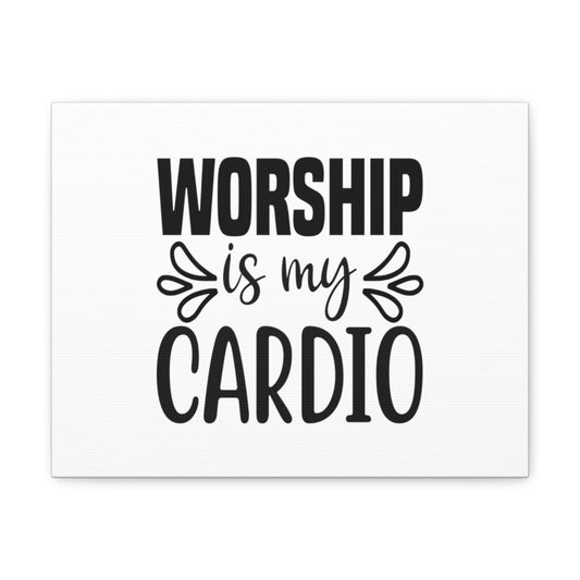 Worship Is My Cardio John 4:24 Christian Wall Art Bible Verse Print Ready to Hang Unframed-Express Your Love Gifts