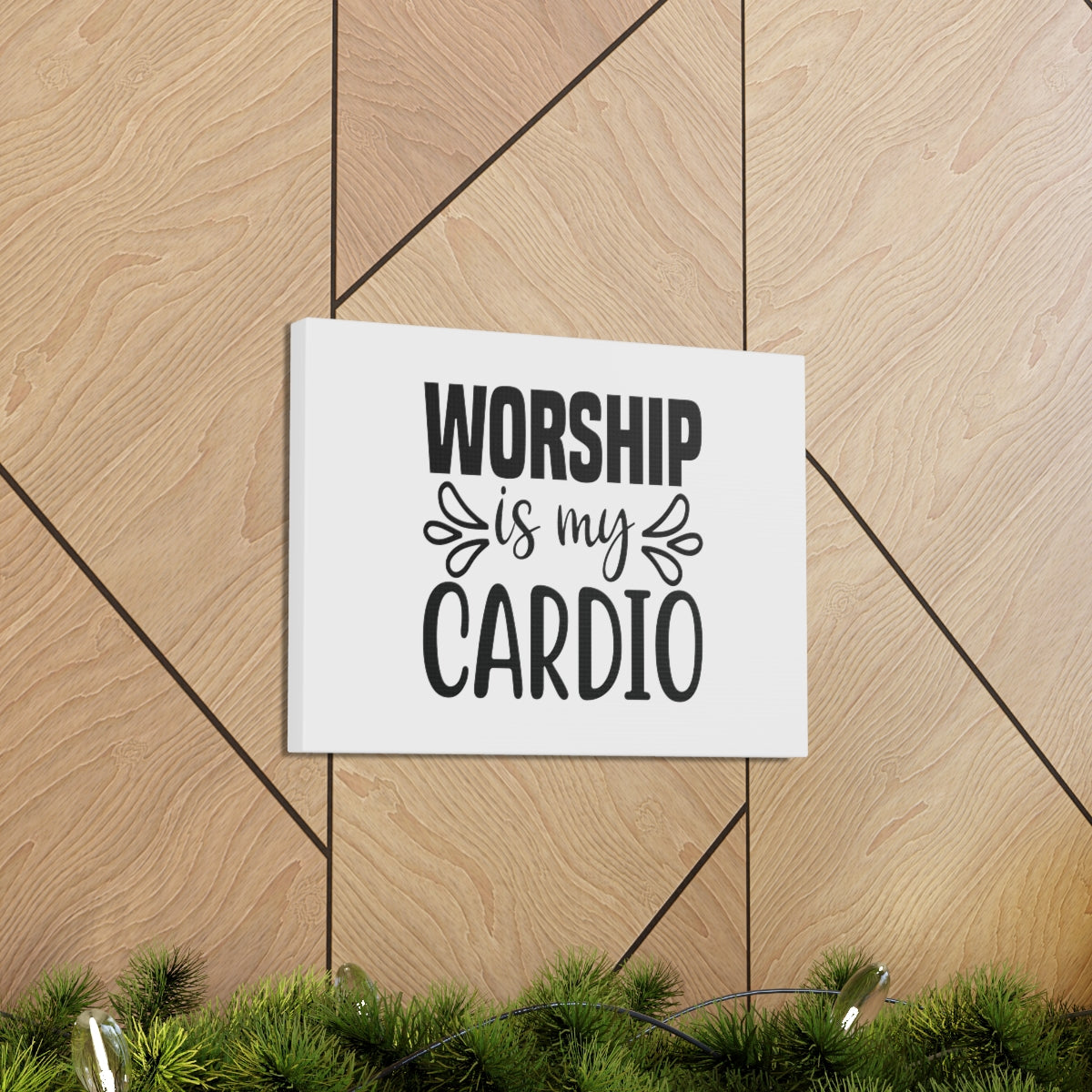 Worship Is My Cardio John 4:24 Christian Wall Art Bible Verse Print Ready to Hang Unframed-Express Your Love Gifts