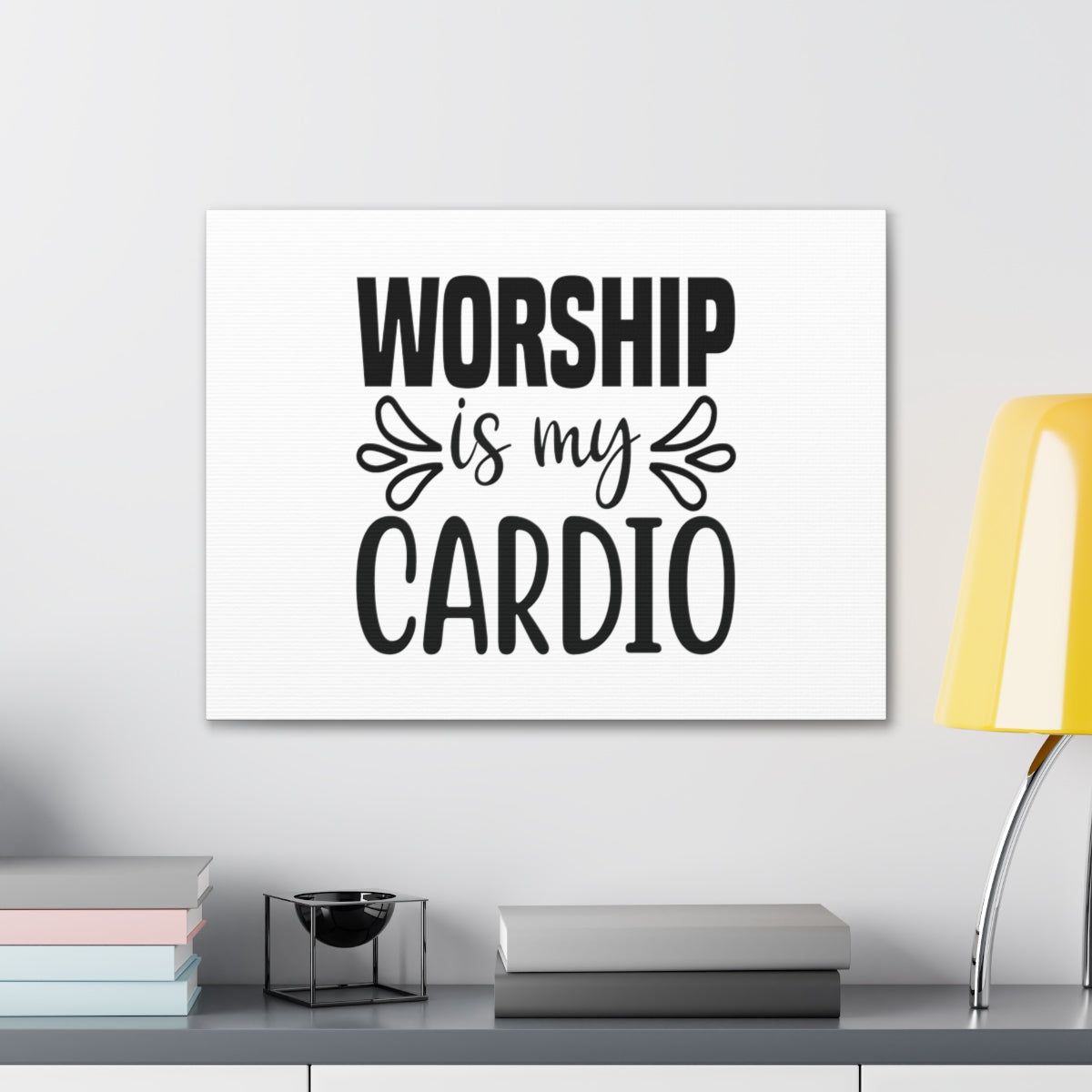 Worship Is My Cardio John 4:24 Christian Wall Art Bible Verse Print Ready to Hang Unframed-Express Your Love Gifts
