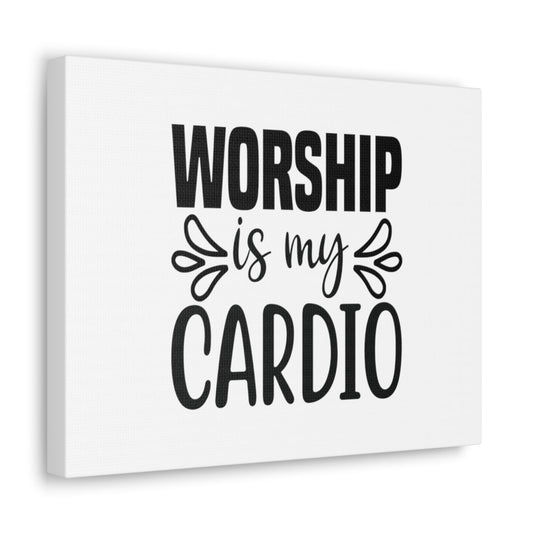 Worship Is My Cardio John 4:24 Christian Wall Art Bible Verse Print Ready to Hang Unframed-Express Your Love Gifts