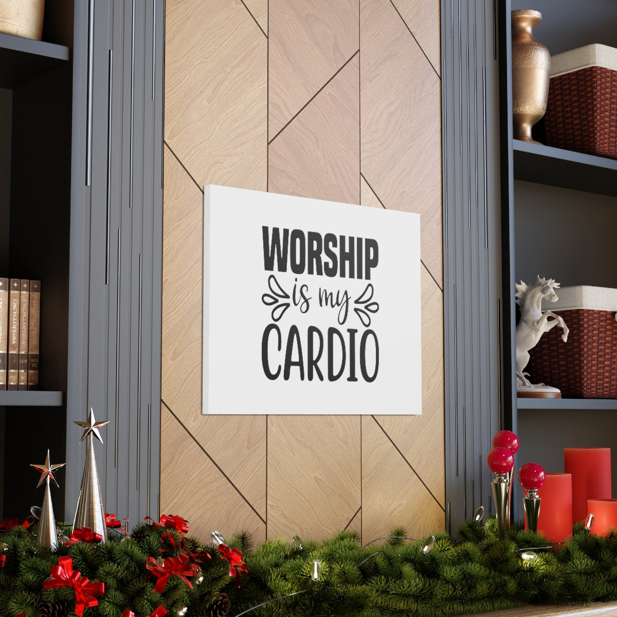Worship Is My Cardio John 4:24 Christian Wall Art Bible Verse Print Ready to Hang Unframed-Express Your Love Gifts
