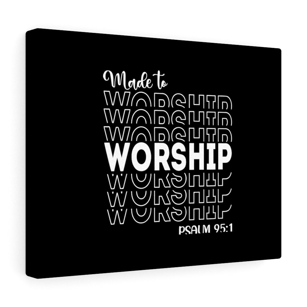 Worship More Psalm 95:1 Bible Verse Canvas Christian Wall Art Ready to Hang Unframed-Express Your Love Gifts