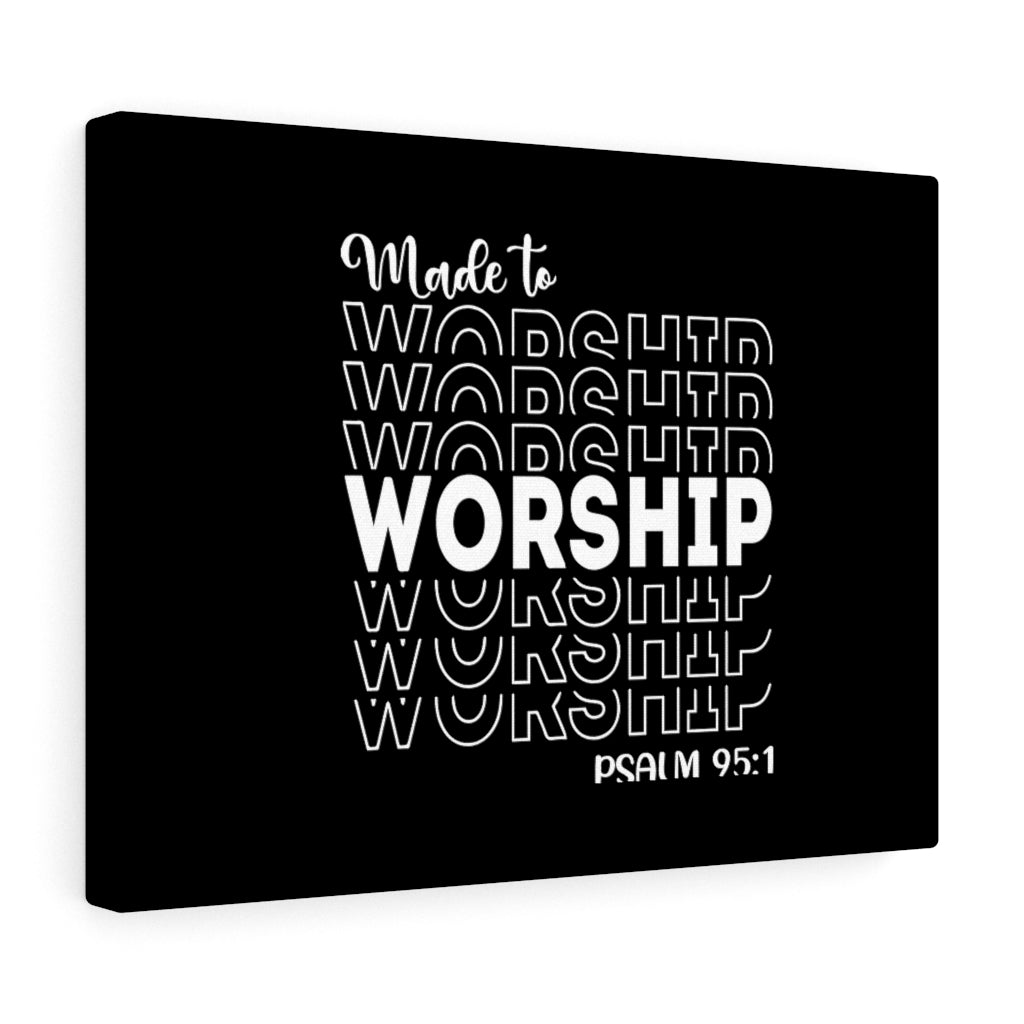 Worship More Psalm 95:1 Bible Verse Canvas Christian Wall Art Ready to Hang Unframed-Express Your Love Gifts