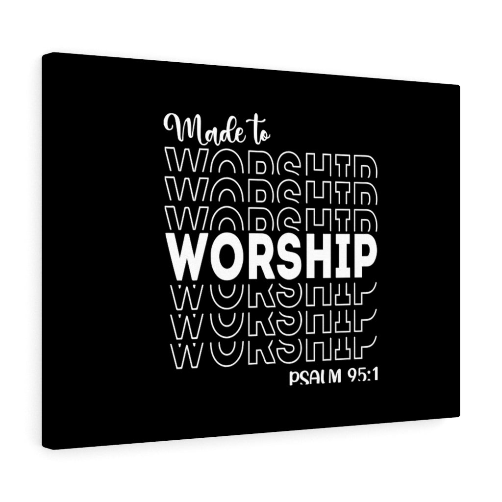 Worship More Psalm 95:1 Bible Verse Canvas Christian Wall Art Ready to Hang Unframed-Express Your Love Gifts