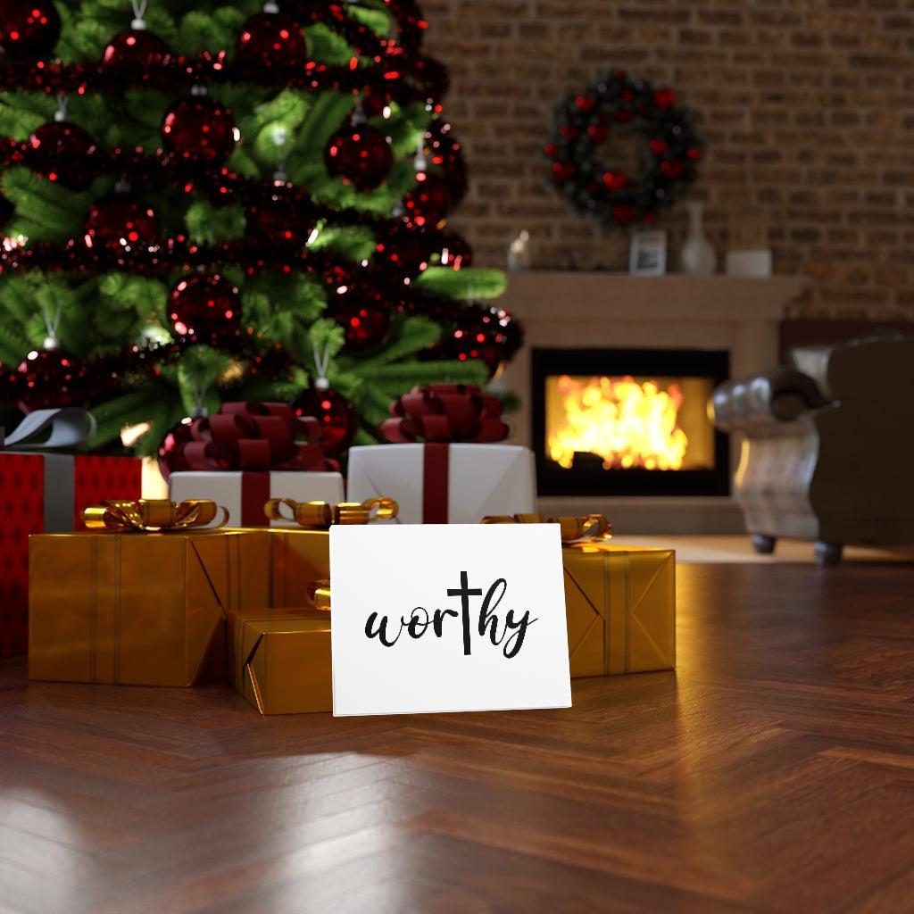 Scripture Walls Worthy Bible Verse Canvas Christian Wall Art Ready to Hang Unframed-Express Your Love Gifts