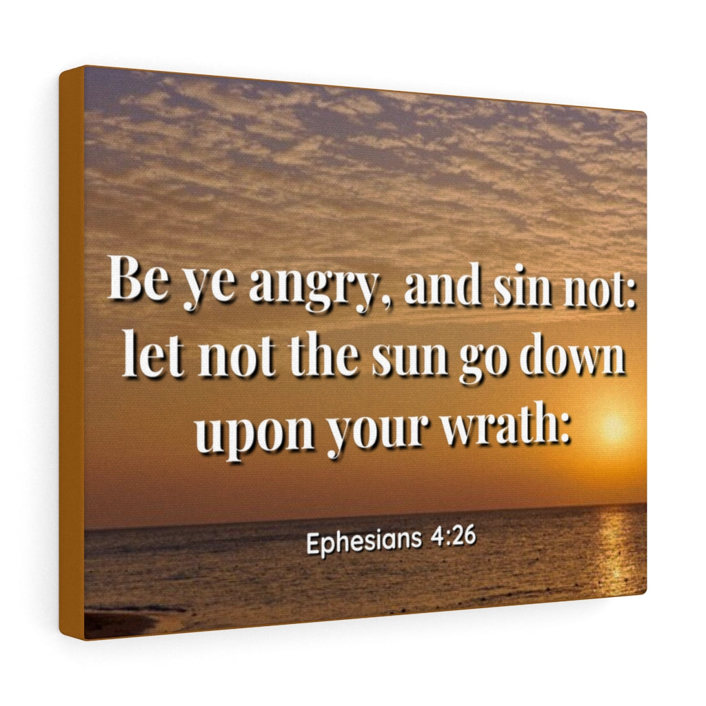 Wrath Ephesians 4:26 Bible Verse Canvas Christian Wall Art Ready to Hang Unframed-Express Your Love Gifts