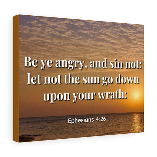 Wrath Ephesians 4:26 Bible Verse Canvas Christian Wall Art Ready to Hang Unframed-Express Your Love Gifts