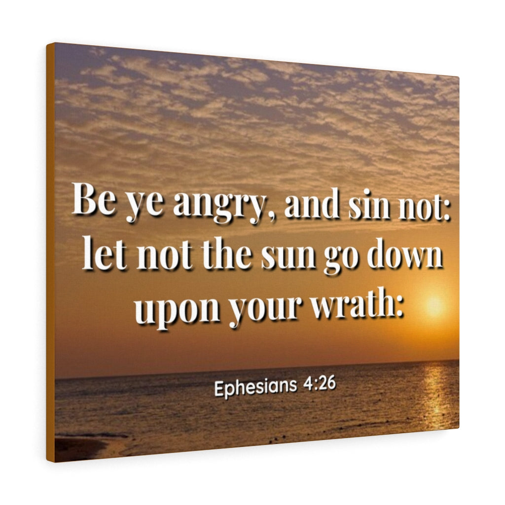 Wrath Ephesians 4:26 Bible Verse Canvas Christian Wall Art Ready to Hang Unframed-Express Your Love Gifts
