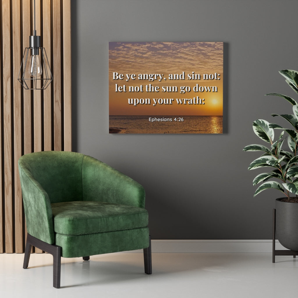 Wrath Ephesians 4:26 Bible Verse Canvas Christian Wall Art Ready to Hang Unframed-Express Your Love Gifts