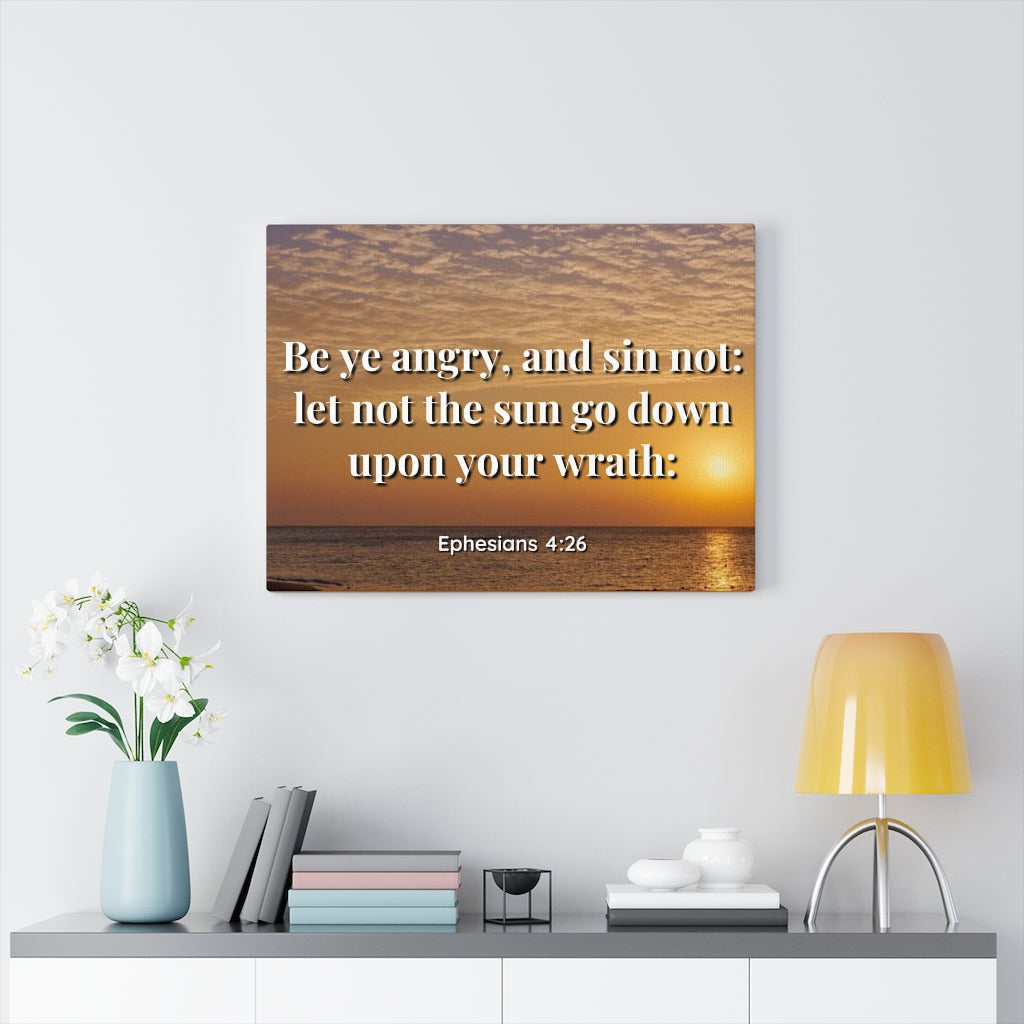 Wrath Ephesians 4:26 Bible Verse Canvas Christian Wall Art Ready to Hang Unframed-Express Your Love Gifts