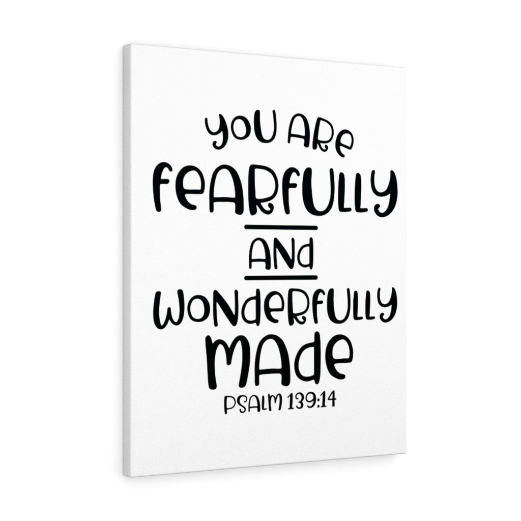 You Are Fearfully Psalm 139:14 Bible Verse Canvas Christian Wall Art Ready to Hang Unframed-Express Your Love Gifts