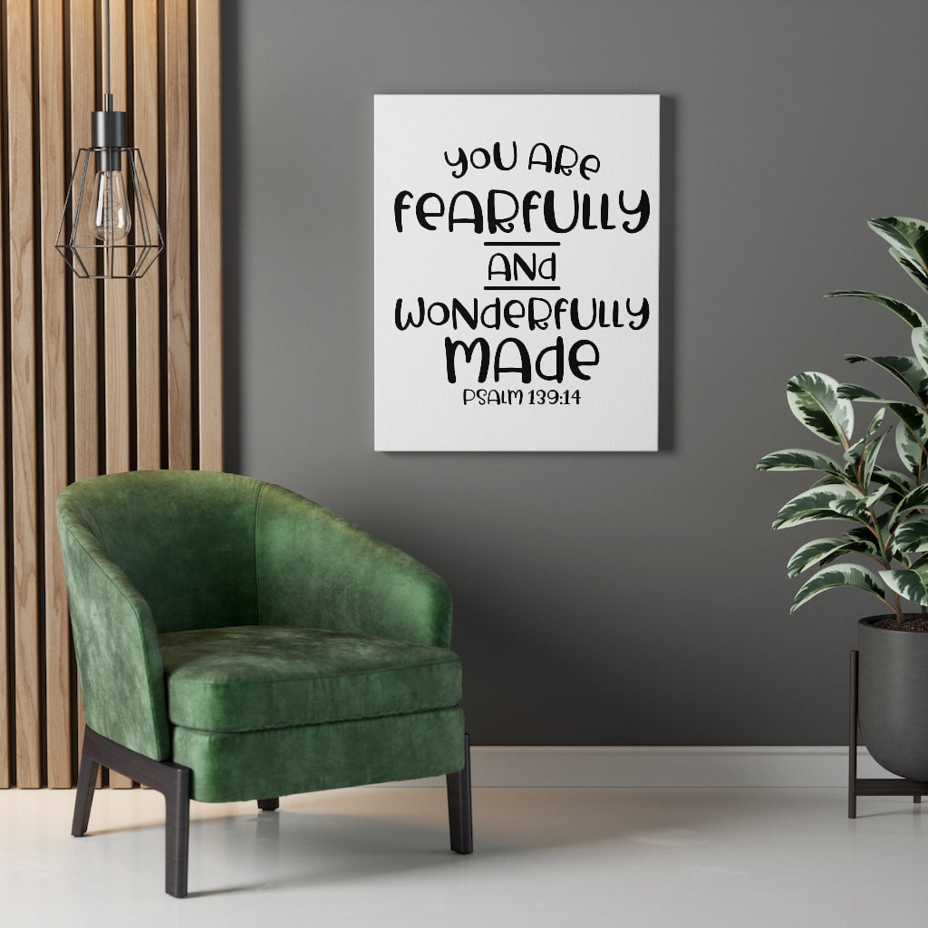 Scripture Walls You Are Fearfully Psalm 139:14 Bible Verse Canvas Christian Wall Art Ready to Hang Unframed-Express Your Love Gifts