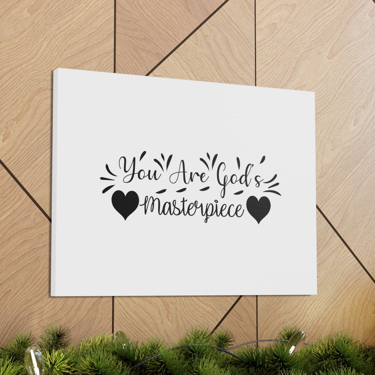 You Are God's Masterpiece Ephesians 2:10 Heart Christian Wall Art Bible Verse Print Ready to Hang Unframed-Express Your Love Gifts