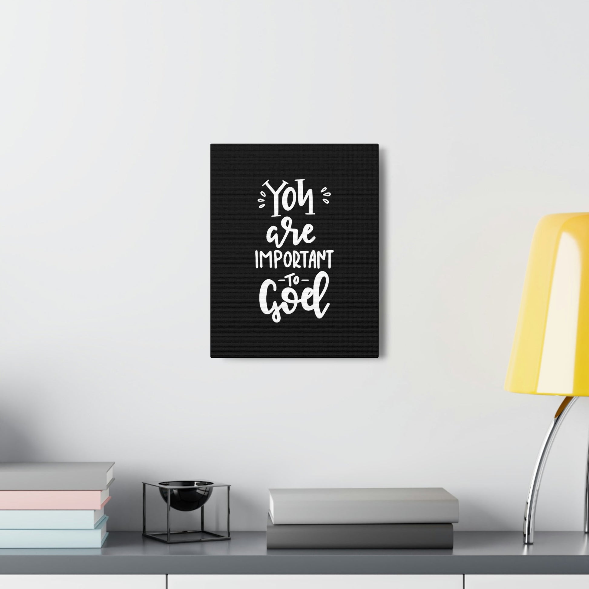 You Are Important To God 1 Peter 5:7 Black Christian Wall Art Bible Verse Print Ready to Hang Unframed-Express Your Love Gifts