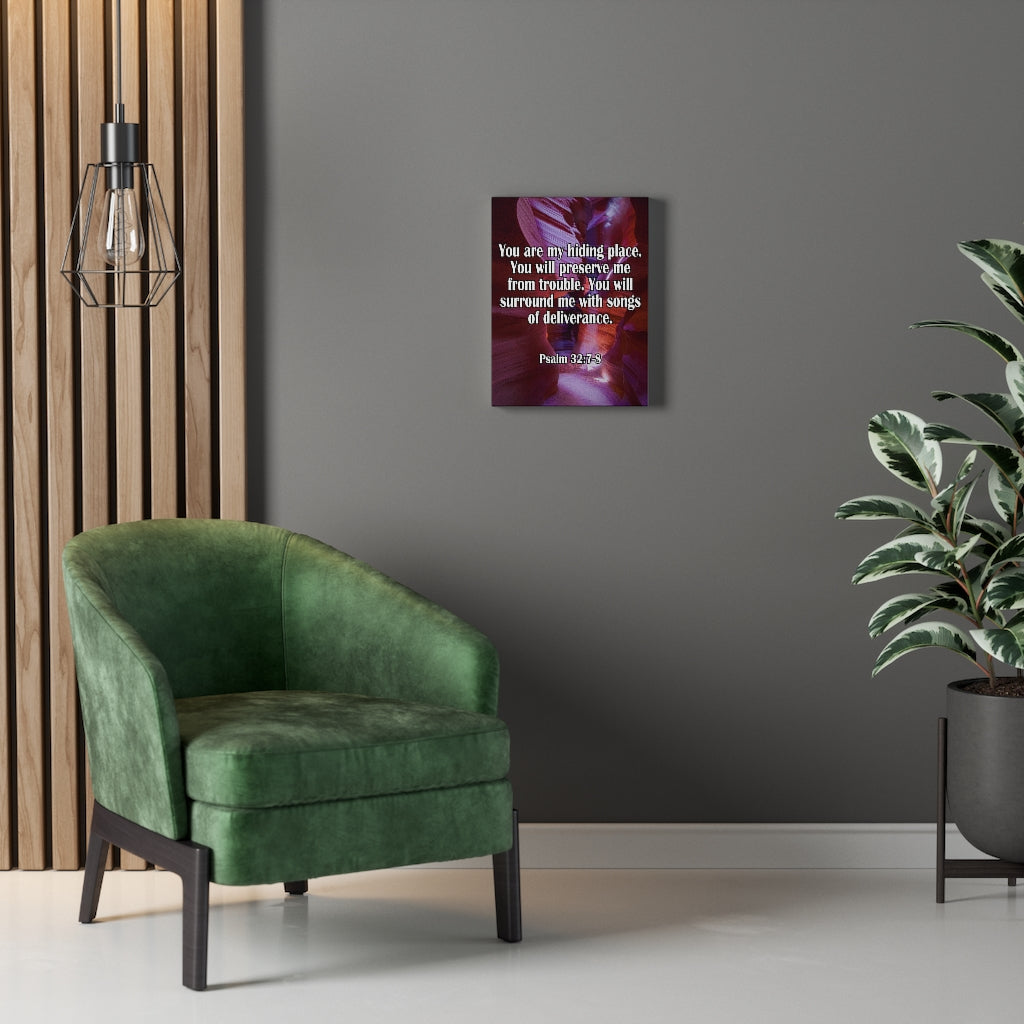 Scripture Walls You Are My Hiding Place Psalm 32:7-8 Bible Verse Canvas Christian Wall Art Ready to Hang Unframed-Express Your Love Gifts