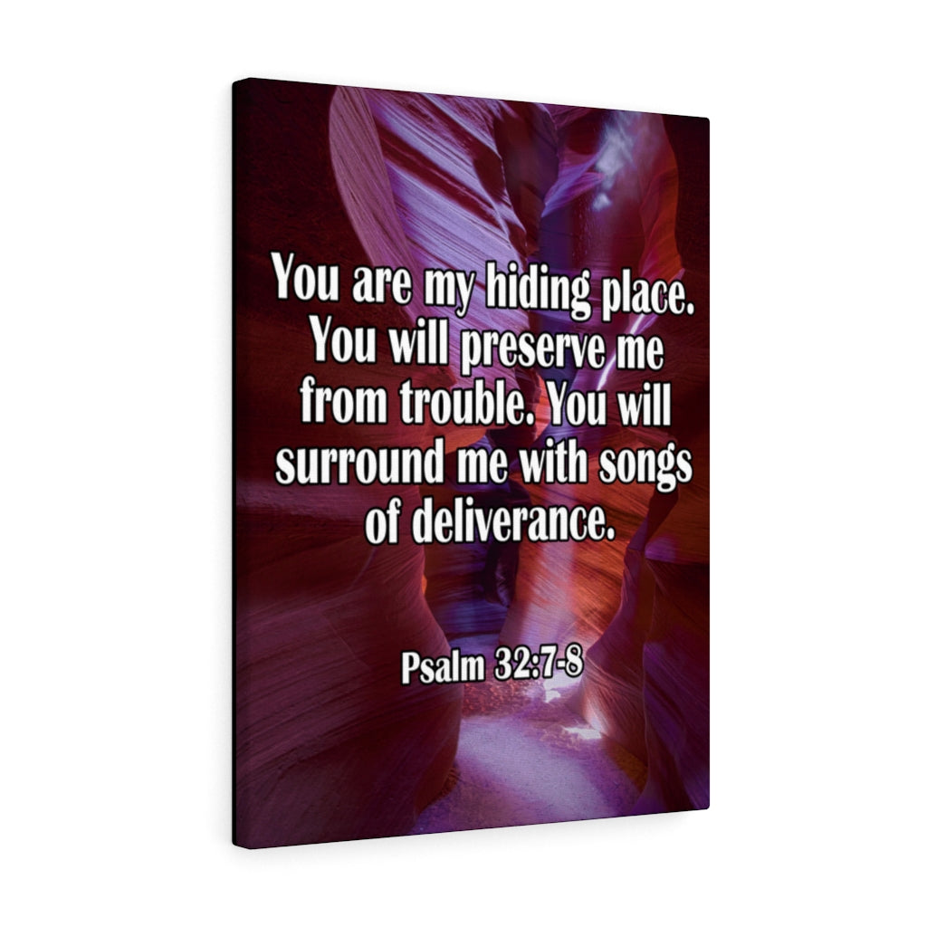 Scripture Walls You Are My Hiding Place Psalm 32:7-8 Bible Verse Canvas Christian Wall Art Ready to Hang Unframed-Express Your Love Gifts