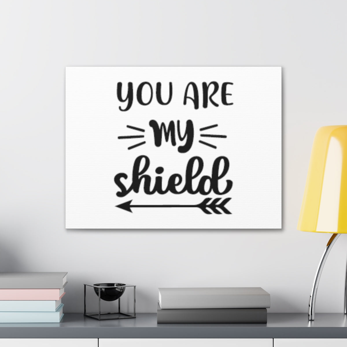 You Are My Shield Psalm 3:3 Arrow Christian Wall Art Bible Verse Print Ready to Hang Unframed-Express Your Love Gifts