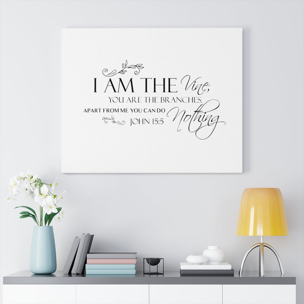 Scripture Walls You Are The Branches John 15:5 Bible Verse Canvas Christian Wall Art Ready to Hang Unframed-Express Your Love Gifts
