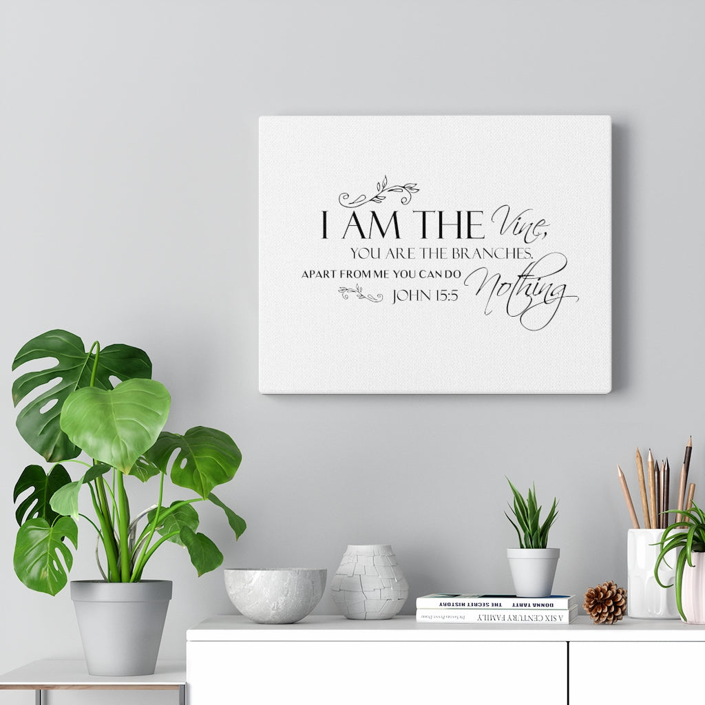 Scripture Walls You Are The Branches John 15:5 Bible Verse Canvas Christian Wall Art Ready to Hang Unframed-Express Your Love Gifts