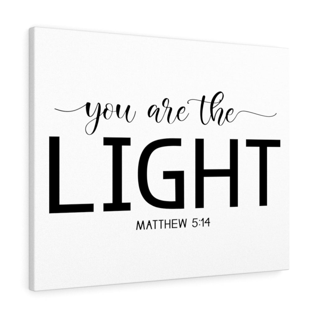 You Are The Light Matthew 5:14 Bible Verse Canvas Christian Wall Art Ready to Hang Unframed-Express Your Love Gifts