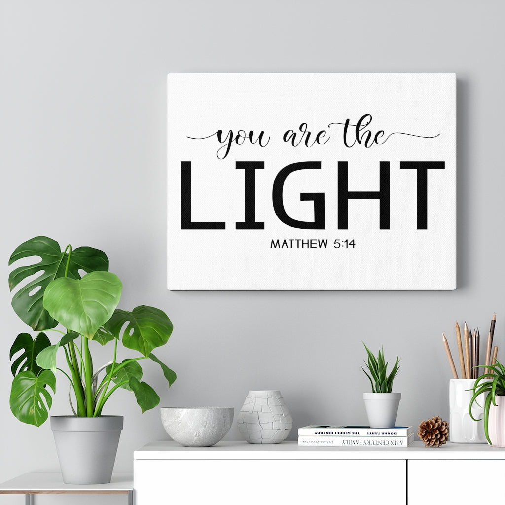 Scripture Walls You Are The Light Matthew 5:14 Bible Verse Canvas Christian Wall Art Ready to Hang Unframed-Express Your Love Gifts