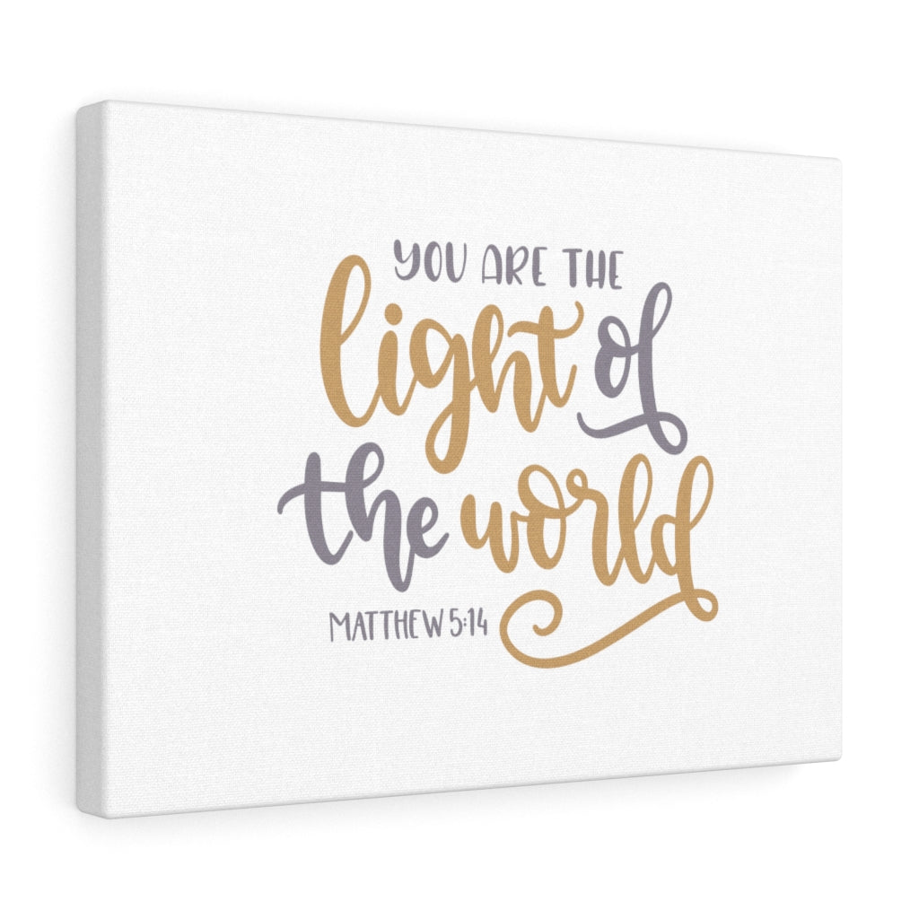 You Are The Light Matthew 5:14 Bible Verse Canvas Christian Wall Art Ready to Hang Unframed-Express Your Love Gifts