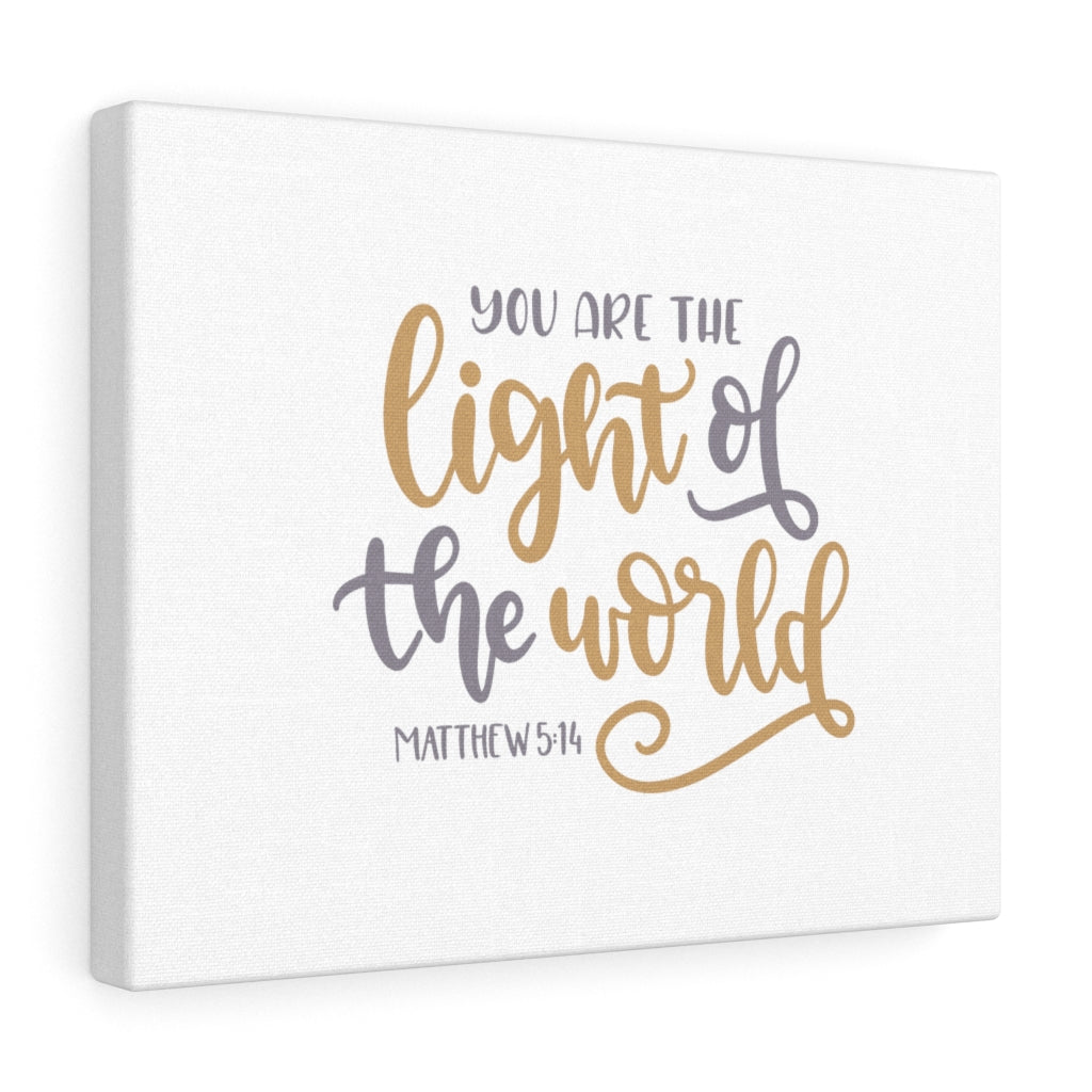 You Are The Light Matthew 5:14 Bible Verse Canvas Christian Wall Art Ready to Hang Unframed-Express Your Love Gifts