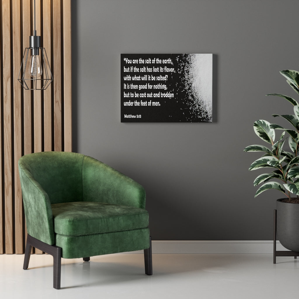 Scripture Walls You Are The Salt of The Earth Matthew 5:13 Bible Verse Canvas Christian Wall Art Ready to Hang Unframed-Express Your Love Gifts
