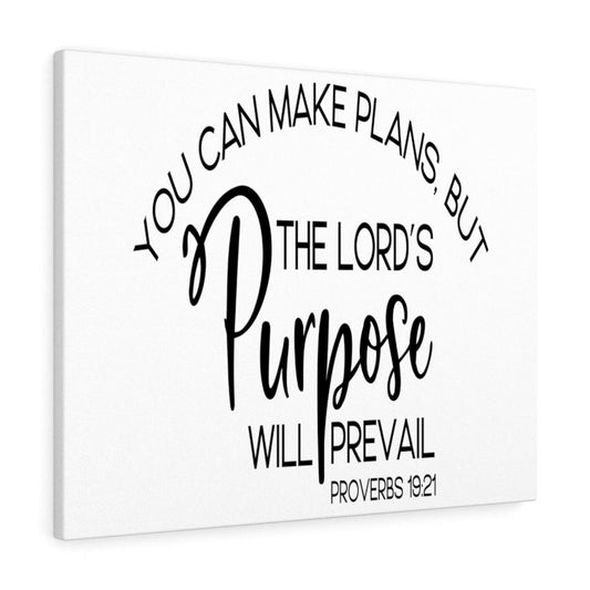 You Can Make Plans Proverbs 19:21 Bible Verse Canvas Christian Wall Art Ready to Hang Unframed-Express Your Love Gifts
