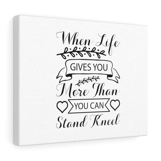 You Can Stand Kneel Bible Verse Canvas Christian Wall Art Ready to Hang Unframed-Express Your Love Gifts